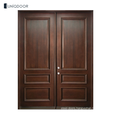 Mahogany solid wood main door designs double door